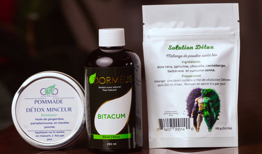 KIT Pommade Détox minceur , Sirop Bitacum , Solution Détox
